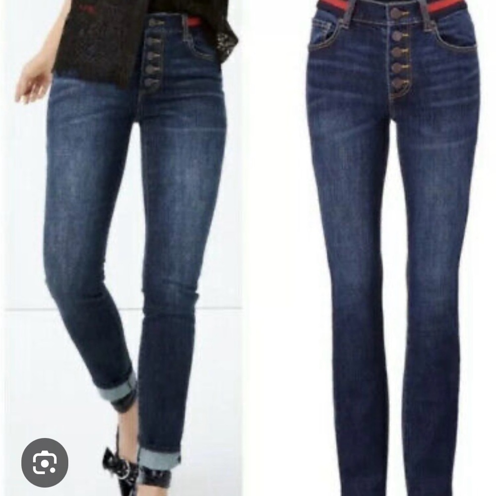 Cabi Style 3751 Button Fly Skinny Jeans Size 10